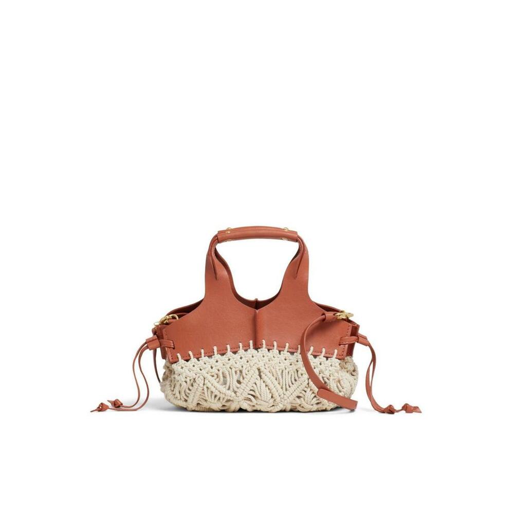 ZAC Zac Posen Auburn Iris Mini Shopper Bag with Leather Peeling - Picture 2 of 12